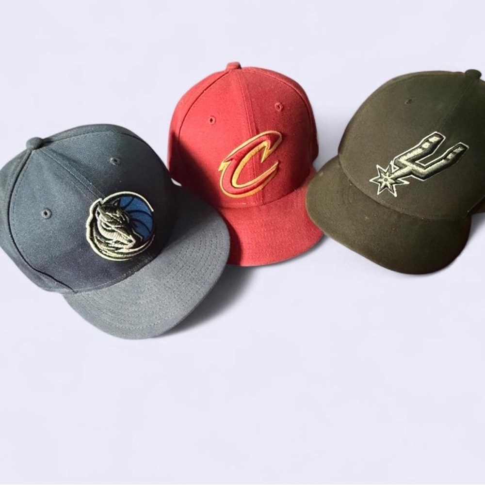 New Era Blue, Red, and Green Hats